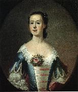 Jeremiah Theus Portrait of Mrs oil painting